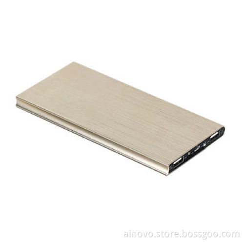 High capacity power bank 12,000mAh for phone, tablet PC, mp3, dual USB, metal case, ultra-thin